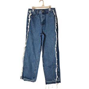 Nasty Gal Jeans Fray Seam Straight Denim Jeans Women’s Size‎ 6